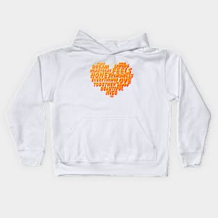 heart txt Kids Hoodie